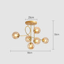 Ljojo Luxury Magic Bean Glass Chandelier Pendant Light LED for Home Decor