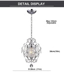 Ljojo Mini Crystal Chandelier Pendant Light - Ideal for Kitchen, Bedroom, Dining Area