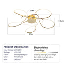 Nordic Luxury Art LED Pendant Light: Chrome/Gold Plated Flower Chandelier by Ljojo