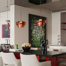 Nordic Orange Glass Led Pendant Lights Chandelier for Living Dining Room by Ljojo