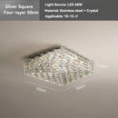 Ljojo Modern Gold Crystal Chandelier Ceiling Lamp for Dining Living Bedroom Island Decor