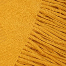 Ljojo Luxury Caramel Knitted Throw Blanket with Wave Tassels