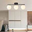 LED Glass Ceiling Light Modern Milk White Ball Fixture for Bedroom Living Room by Ljojo