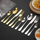 Ljojo 30-Piece Stainless Steel Tableware Set for Hotel and Dining