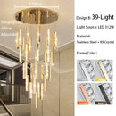 LED Crystal Chandelier: Modern Villa Hanging Light for Hotel Lobby & Staircase - Ljojo