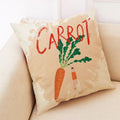 Fruit Girl Print Linen Pillowcase by Ljojo: Office Car Living Room Sofa Decor