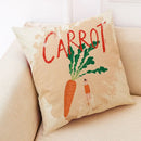 Fruit Girl Print Linen Pillowcase by Ljojo: Office Car Living Room Sofa Decor