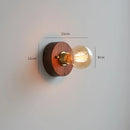Ljojo Walnut Wood Retro LED Wall Lamp Stylish & Energy Efficient Lighting for Foyer Bedrooms
