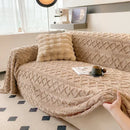 Ljojo™ Super Warm Coral Fleece Sofa Blanket for Winter - Soft & Thick Couch Cover
