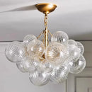 Transparent Glass Chandelier Luxury Suspension Pendant Lamp with E14 Light Bulb by Ljojo