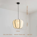 American Wabi Sabi Fabric Pendant Light by Ljojo | White Cloth Chandelier for Home Bar Dining Room