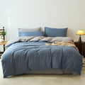 Ljojo 100% Cotton Yarn-Dyed 4-Piece Duvet Set - Ultra-Soft Bedding