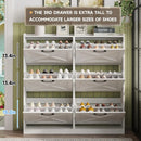 Ljojo™ 6-Drawer Shoe Cabinet with Metal Handles, Entryway Storage Solution