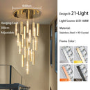 LED Crystal Chandelier: Modern Villa Hanging Light for Hotel Lobby & Staircase - Ljojo