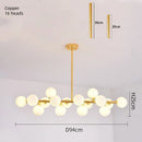 Nordic Glass Ball Chandelier for Living Room Bedroom Dining by Ljojo - Elegant Indoor Pendant Lighting