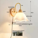 Ljojo LED Wall Lights Pull Chain Switch Modern Bedside Lamp Decoration