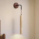 LED Wall Lights Pull Chain Switch Bedside Lamp Wood Wire Adjustable Yellow Travertine Stair Light Fixtures by Ljojo
