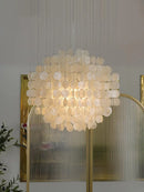 Ljojo Luxury Shell Ceiling Chandelier with Led Lights for Living Room and Staircase