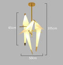 LED Branch Pendant Light: Modern Paper Bird Indoor Lighting by Ljojo
