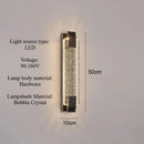 Ljojo Crystal Bubble Wall Light Modern LED Fixture for Bedroom Living Room Home Decor