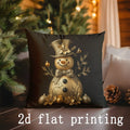 Festive Gold Christmas Pattern Pillow Covers by Ljojo - Sofa Bedroom Car Décor
