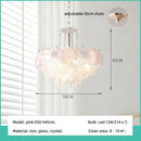 French Pink Glass Pendant Light Romantic Bedroom Decor by Ljojo: LED Indoor Lighting Gradient E14 Suspend Lamp