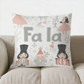 Ljojo Merry & Bright Ballet Girl Pillow Cover for Sofa, Bedroom, Car