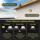 Ljojo 160COB Solar Outdoor Wall Lights Motion Sensor Remote Control 3 Mode Street Lights.