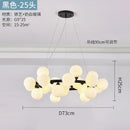 Glass Bubble Chandelier Suspension Pendant Lamp Hanging Light for Bedroom Dining Living Room by Ljojo