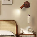 Ljojo Mid Century Modern LED Wall Lights Adjustable Switch Yellow Travertine Bedroom Lamps