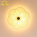 French Medieval Plum Blossom Ceiling Lamp LED E27 Solid Wood Lights for Bedroom Living Room by Ljojo