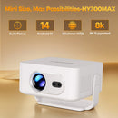 Ljojo™ HY300Max Android 14 Portable Projector, 400ANSI, Full 8K HD, WiFi 6, Home Outdoor Cinema
