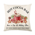 Christmas Decor Pillow Cover 18x18 in Linen Throw - Ljojo Home Decor