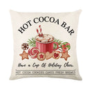 Christmas Decor Pillow Cover 18x18 in Linen Throw - Ljojo Home Decor