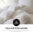 Ljojo Luxe Goose Down Quilt | Fluffy Queen King Size Duvet with Cotton Shell