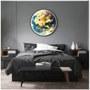 Ljojo LED Earth Wall Lamp: Luxury Creative Mural Art for Living Room Bedroom.