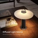 Ljojo Luxury Wood Glass Bedside Lamp with Dimmable Reading Light