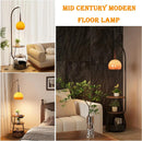 Contemporary Orange Floor Lamp by Ljojo - Mid Century Style with Table & Storage