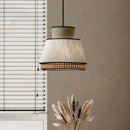 Ljojo Minimalist Cloth Rattan Pendant Lights for Living Room, Dining Room, Kitchen