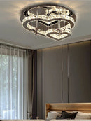 Chandeliers for Living Room Modern LED Heart Shaped Crystal Pendant Light by Ljojo