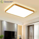 Ljojo Industrial Bauhaus Wooden Cloud Block LED Chandelier for Living Room Decor
