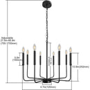 Ljojo Retro Minimalist Black Gold LED Chandelier Pendant Light Modern Stylish Home Decor