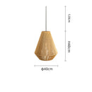 Bamboo Japanese LED Pendant Light | Minimalist Wooden Chandelier by Ljojo