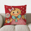 Gingerbread Christmas Welcome Pillow Cover by Ljojo