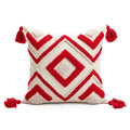 Embroidered Ljojo Joy Bear Christmas Cushion Cover Pillow Case Red Festive Decor