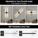 Ljojo 3CCT Wireless LED Wall Sconce with Touch Switch ON/OFF