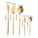 Ljojo 30/90pcs Stainless Steel Portuguese Cutlery Set for Family and Hotel