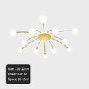 Vintage Ceiling Light Ball Glass Lamp Gold G9 for Living Room Kitchen by Ljojo