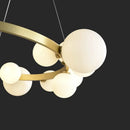 Clear White Glass Ball Chandeliers Cord Adjustable G9 Bulb Good Packaging by Ljojo for Parlor Bedroom Dining Room