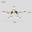 Ljojo Modern Black LED Chandelier Ceiling Light Fixture for Home Decor Living Room Dining